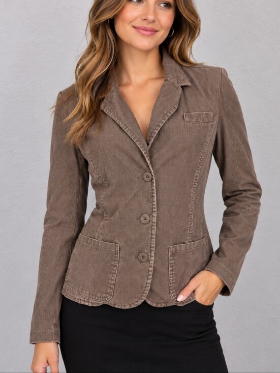 Old Navy Jackets & Blazers - OLD NAVY 2004 Gray Button-Front Corduroy Grunge Blazer Jacket